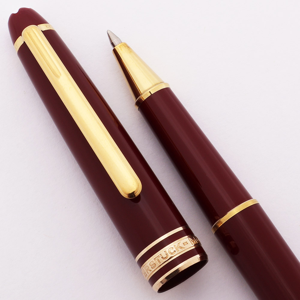 Montblanc Meisterstuck 144 Rollerball (Post-1989) - Burgundy, Gold 